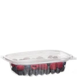 Deli Container Base & Lid Combo With Flat Lid 8 OZ PLA Clear Rectangle 300/Case