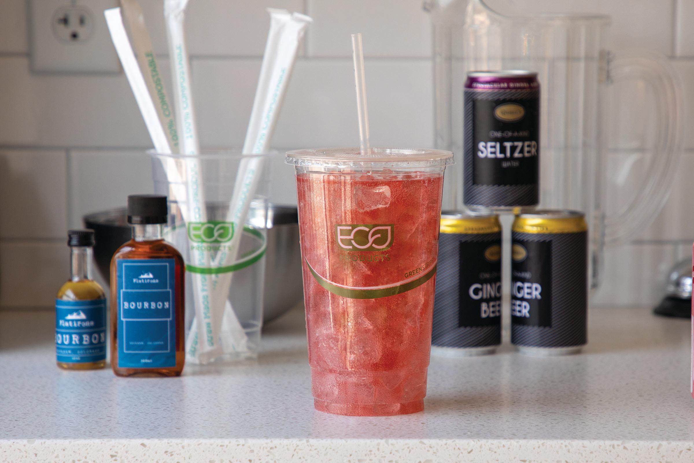 Giant Straw 0.31X9.5 IN PLA Clear Paper Wrapped 4800/Case