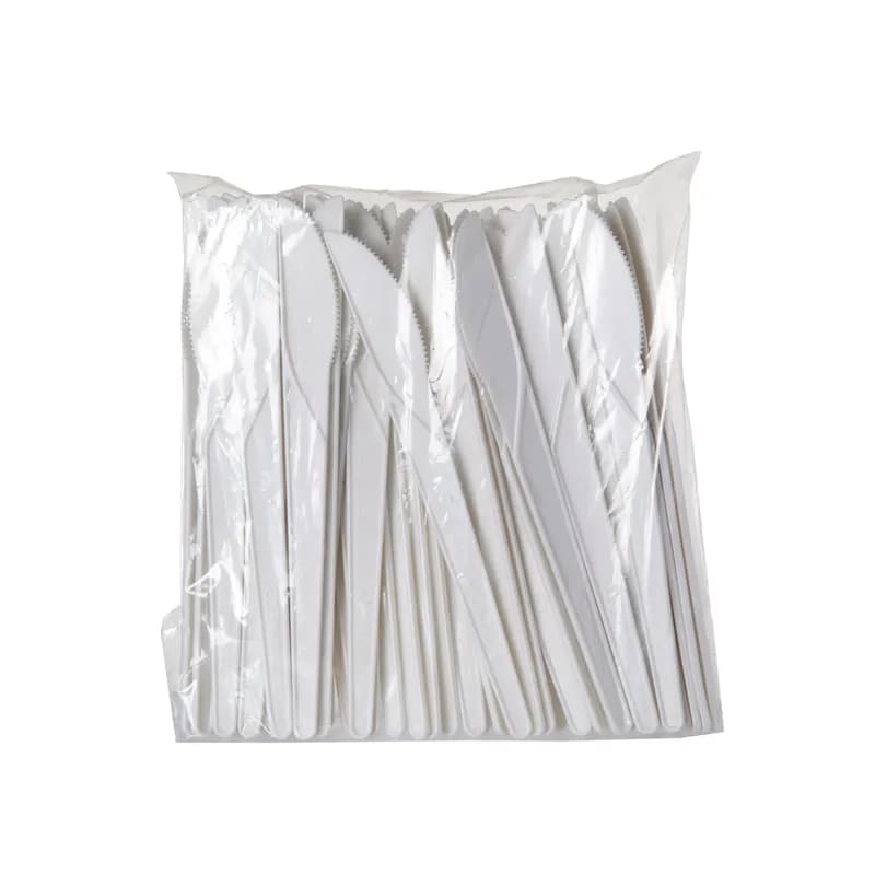 Plantware® Knife 6 IN PLA White Medium Weight 1000/Case