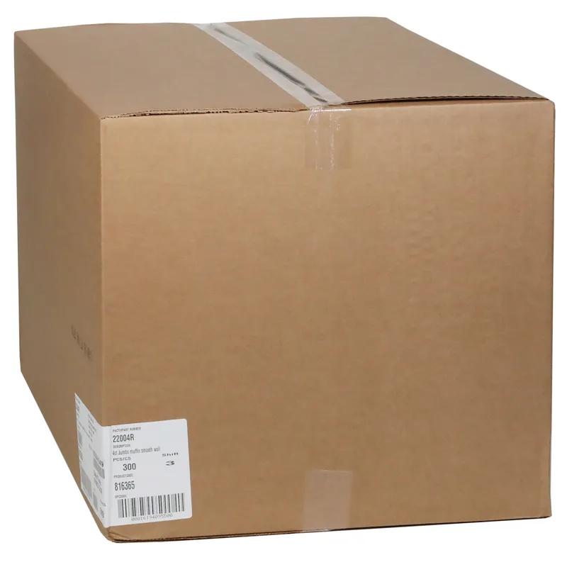 Muffin Cupcake Hinged Container Jumbo 7.5X8X3 IN 4 Compartment PET Clear 300/Case