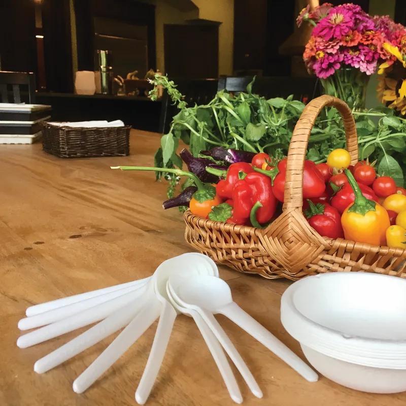 Plantware® Soup Spoon 6 IN PLA White 1000/Case