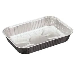 Entree Take-Out Container Base 1.5 LB Foil 125 Count/Pack 8 Packs/Case 1000 Count/Case