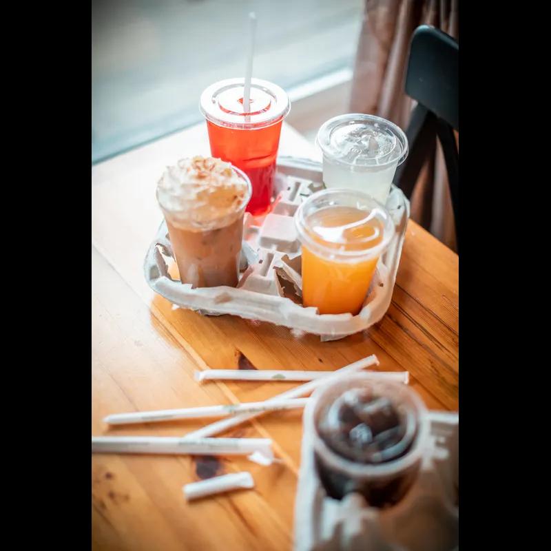 Cup Carrier 10.5X10.5X2.25 IN 4 Compartment Molded Fiber Natural For 8-46 OZ 33 Count/Pack 4 Packs/Case 132 Count/Case