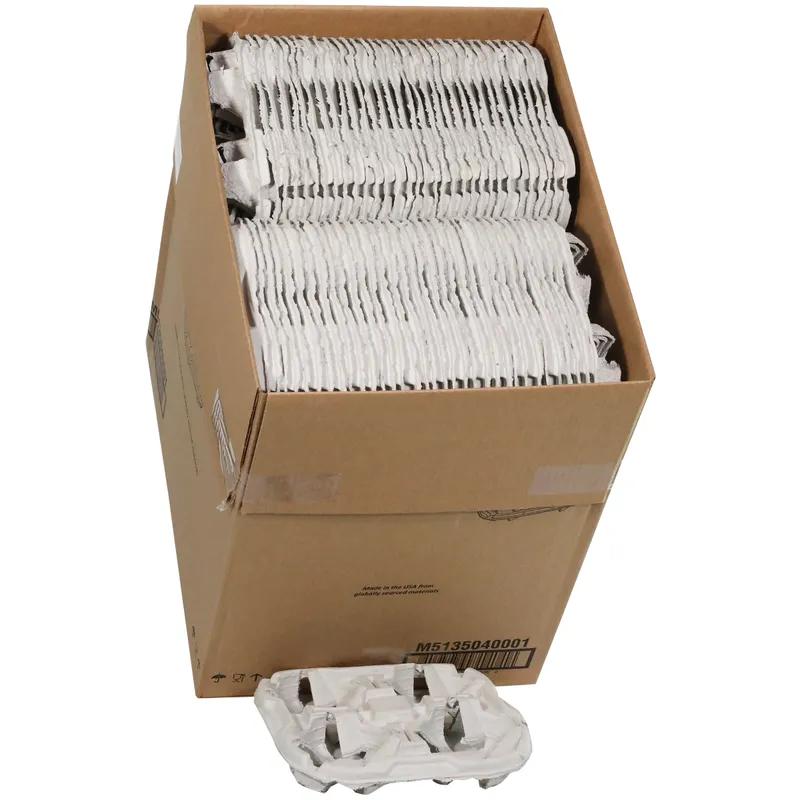 Cup Carrier 10.5X10.5X2.25 IN 4 Compartment Molded Fiber Natural For 8-46 OZ 33 Count/Pack 4 Packs/Case 132 Count/Case