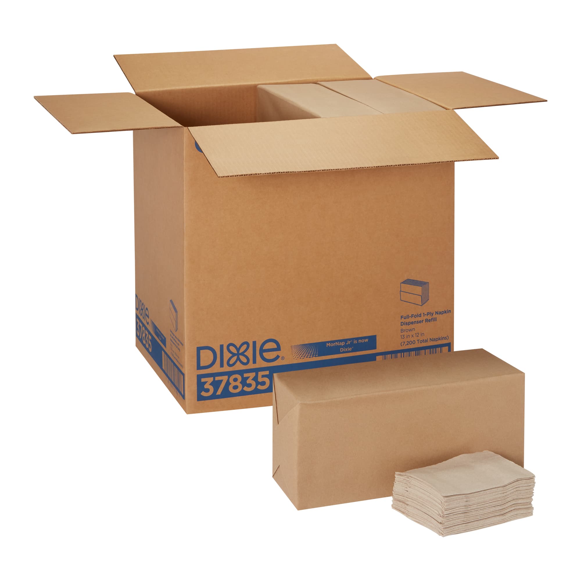 Dixie® Dispenser Napkins 12X13 IN Kraft Paper 1PLY 1/6 Fold Refill 600 Count/Pack 12 Packs/Case 7200 Count/Case