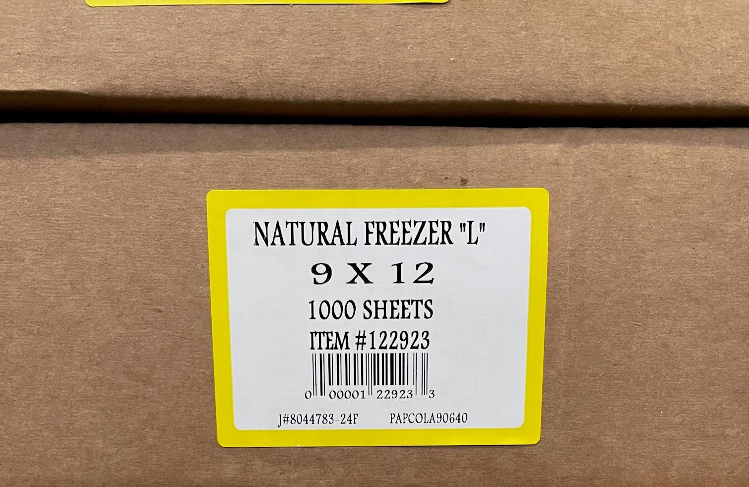 Freezer Paper Sheets 12X9 IN Natural 1000/Case