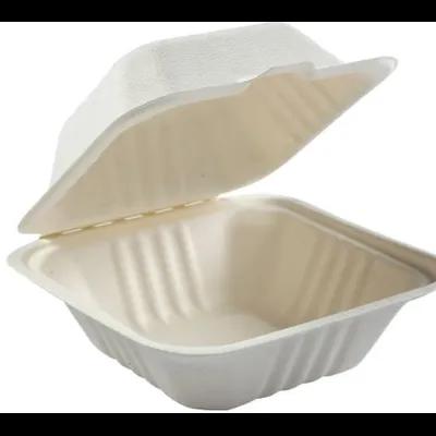 Victoria Bay Take-Out Container Hinged 6X6X3 IN Sugarcane 200/Case