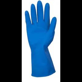General Purpose Gloves Medium (MED) 12 IN Blue 16MIL Latex Flock Lined 1 Count/Pack 120 Count/Case