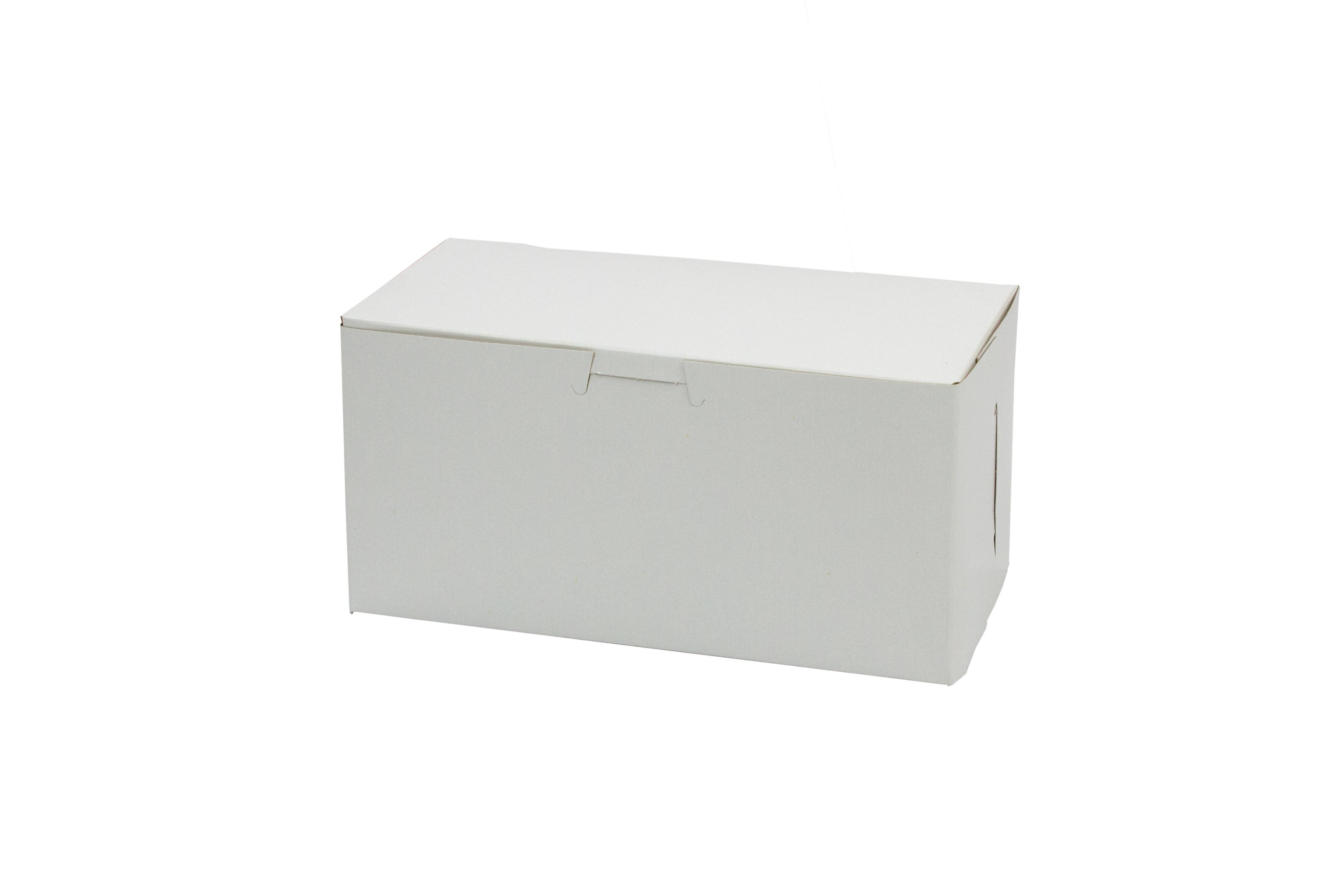 Bakery Box 8X4X4 IN Paperboard White Corner Lock 1-Piece 200/Case