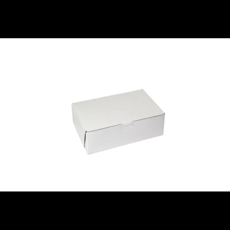 Bakery Box 9X6X3 IN Paperboard White Corner Lock 1-Piece 250/Case