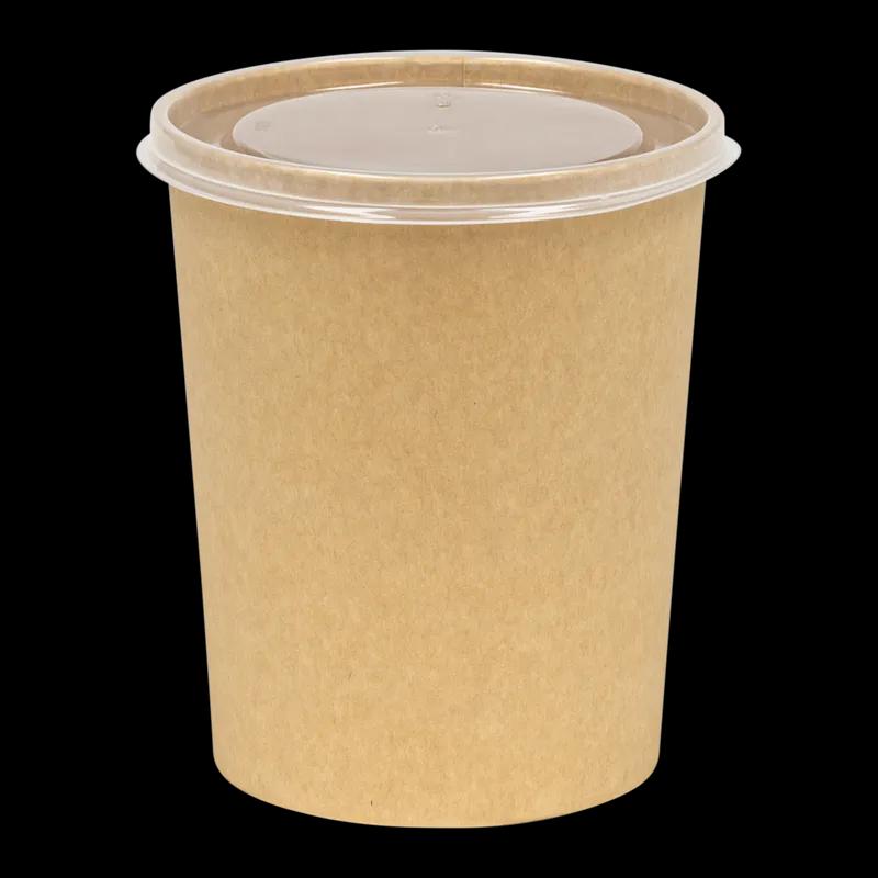 Soup Food Container Base 32 OZ Paperboard Kraft Leak Resistant 500/Case