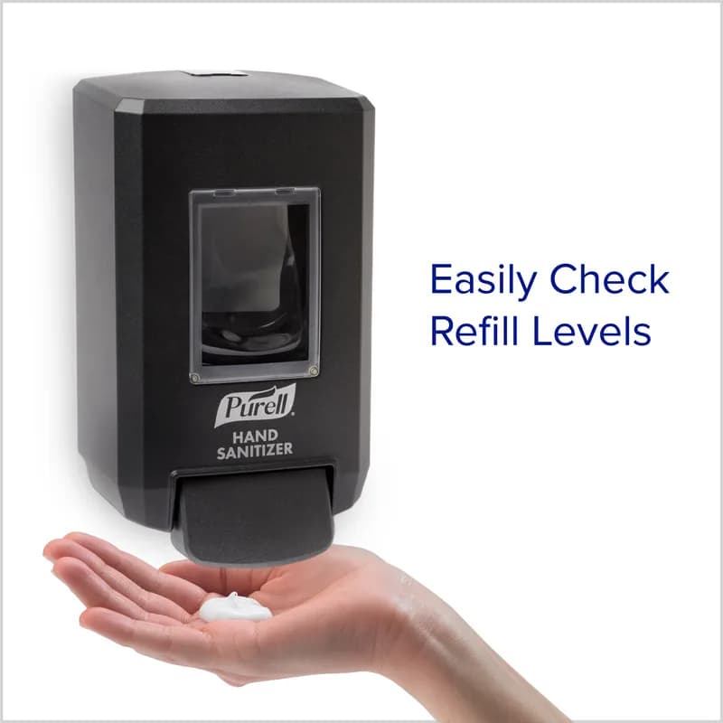 Purell® Hand Sanitizer Dispenser 1250 mL Black Resin Wall Mount Push Lever Weatherproof Lockable For CS4 AWD 1/Each