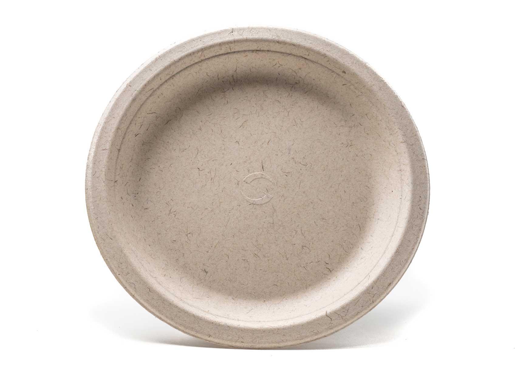 Plate 9 IN Sugarcane White Round Microwave Safe 500/Case