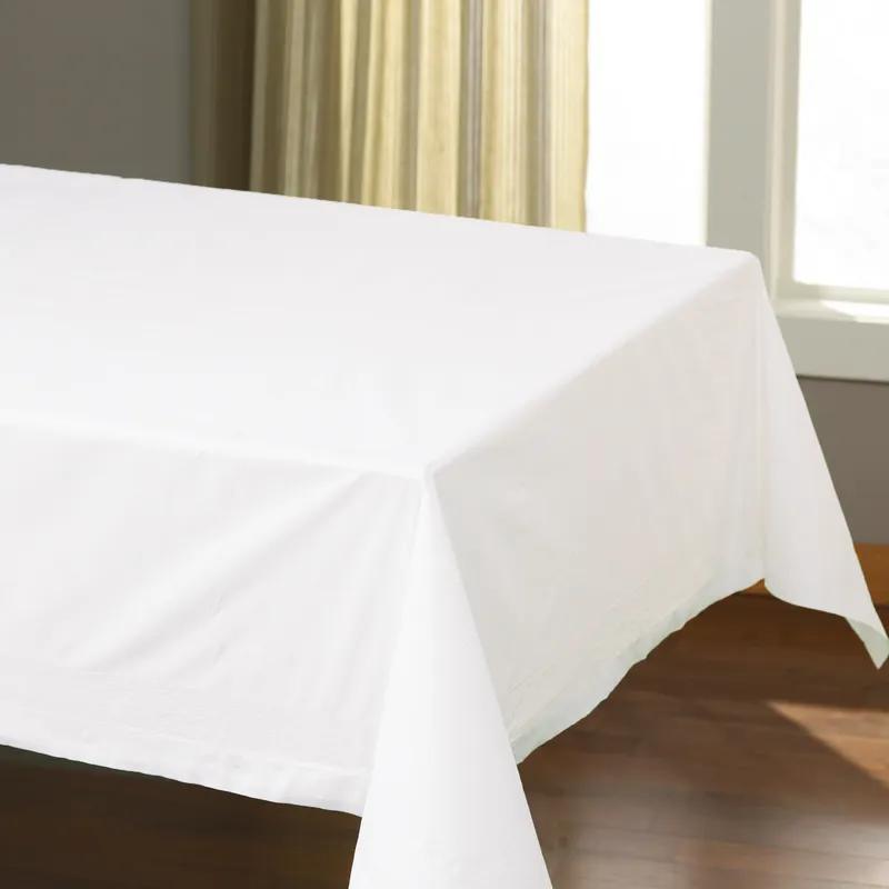 Table Cover 108X54 IN Poly-Coated Paper Tissue Paper White 25/Case