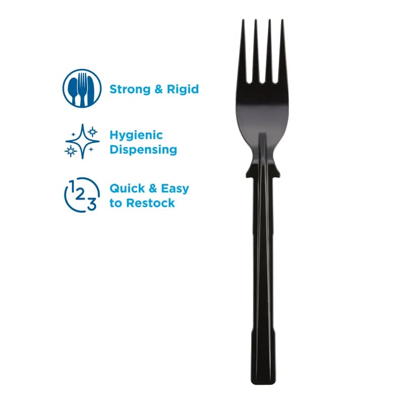 Dixie® Ultra SmartStock® Series-T Fork PS Black Medium Weight Refill 960/Pack