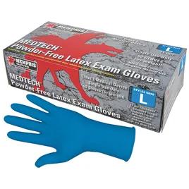 Gloves Large (LG) Blue Latex Powder-Free 50/Pack