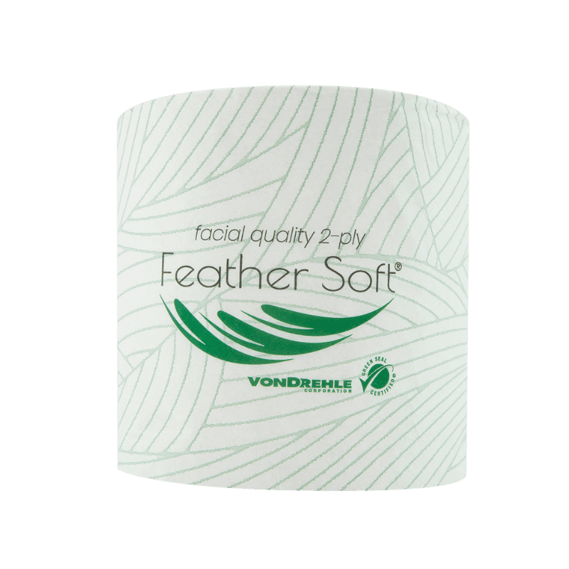 von Drehle Feather Soft® Toilet Paper & Tissue Roll 4.5X4.5 IN 187.5 FT 2PLY 96/Case