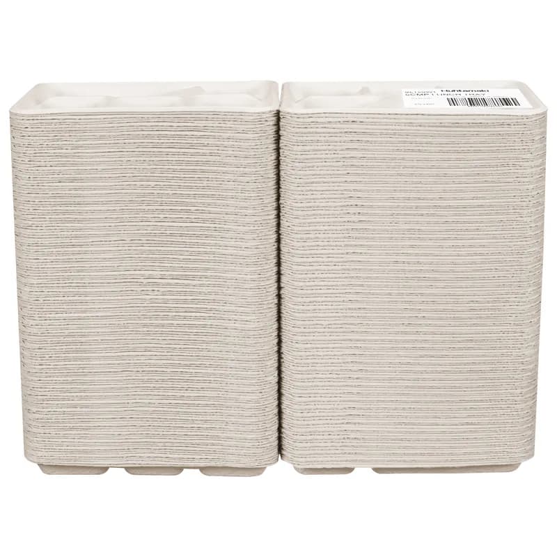 Savaday® Cafeteria & School Lunch Tray 8X10X1 IN 5 Compartment Molded Fiber White Individually Wrapped 240/Case