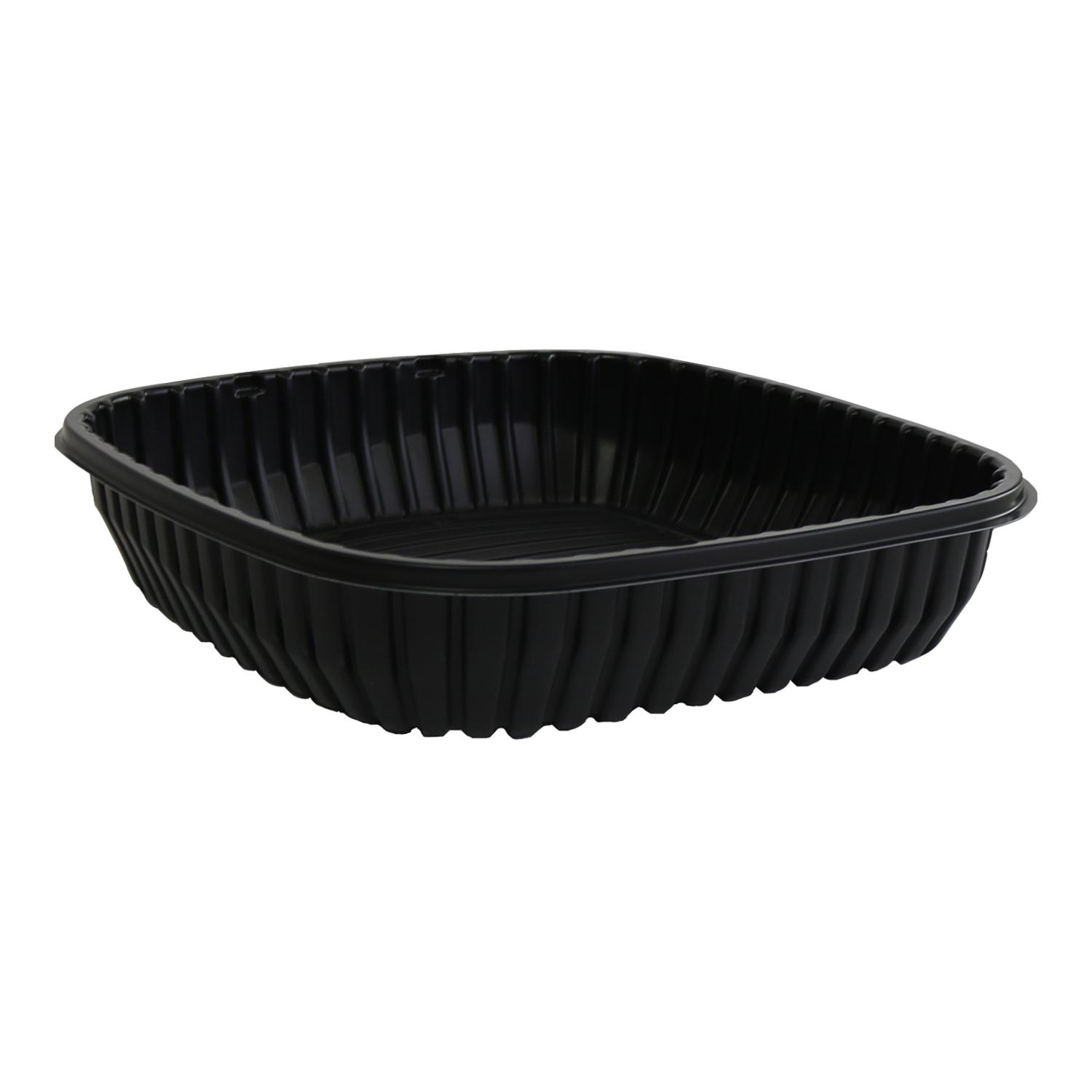 Take-Out Container 56 OZ Plastic Black Square 200/Case