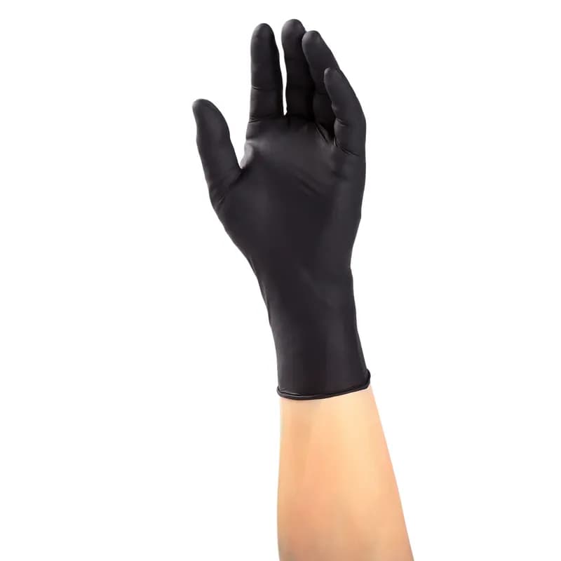 Black Widow Examination Gloves Small (SM) Black 5.5MIL Nitrile Powder-Free 100 Count/Pack 10 Packs/Case 1000 Count/Case