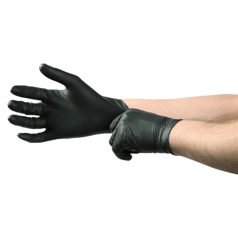Black Widow Examination Gloves Small (SM) Black 5.5MIL Nitrile Powder-Free 100 Count/Pack 10 Packs/Case 1000 Count/Case