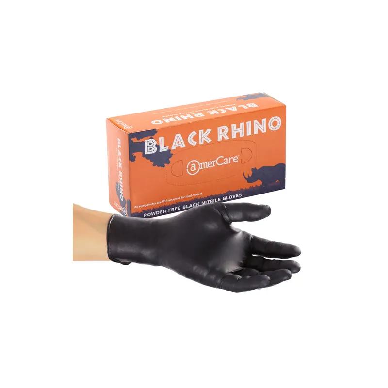 Gloves Black 6MIL Medium Weight Nitrile Powder-Free 100 Count/Pack 10 Packs/Case 1000 Count/Case