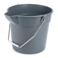 Utility Bucket & Pail 10 QT Plastic Gray 1/Each