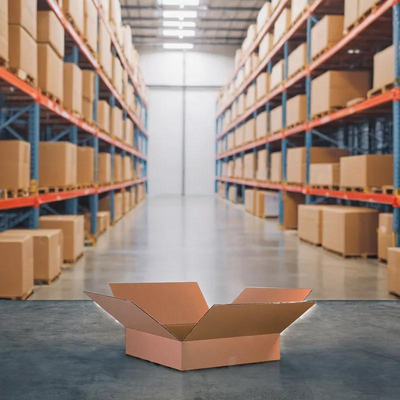 Box 26X26X6 IN Kraft Corrugated Cardboard 32ECT 1/Each