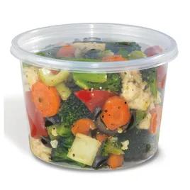 HomeFresh® Deli Container Base 16 OZ PP Clear Round Leak Resistant 500/Case