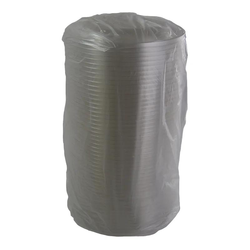 Lid Dome Large (LG) 9.25X1.25 IN 1 Compartment PET Clear Round Shallow For 24-32-48 OZ Bowl Unhinged 100/Case