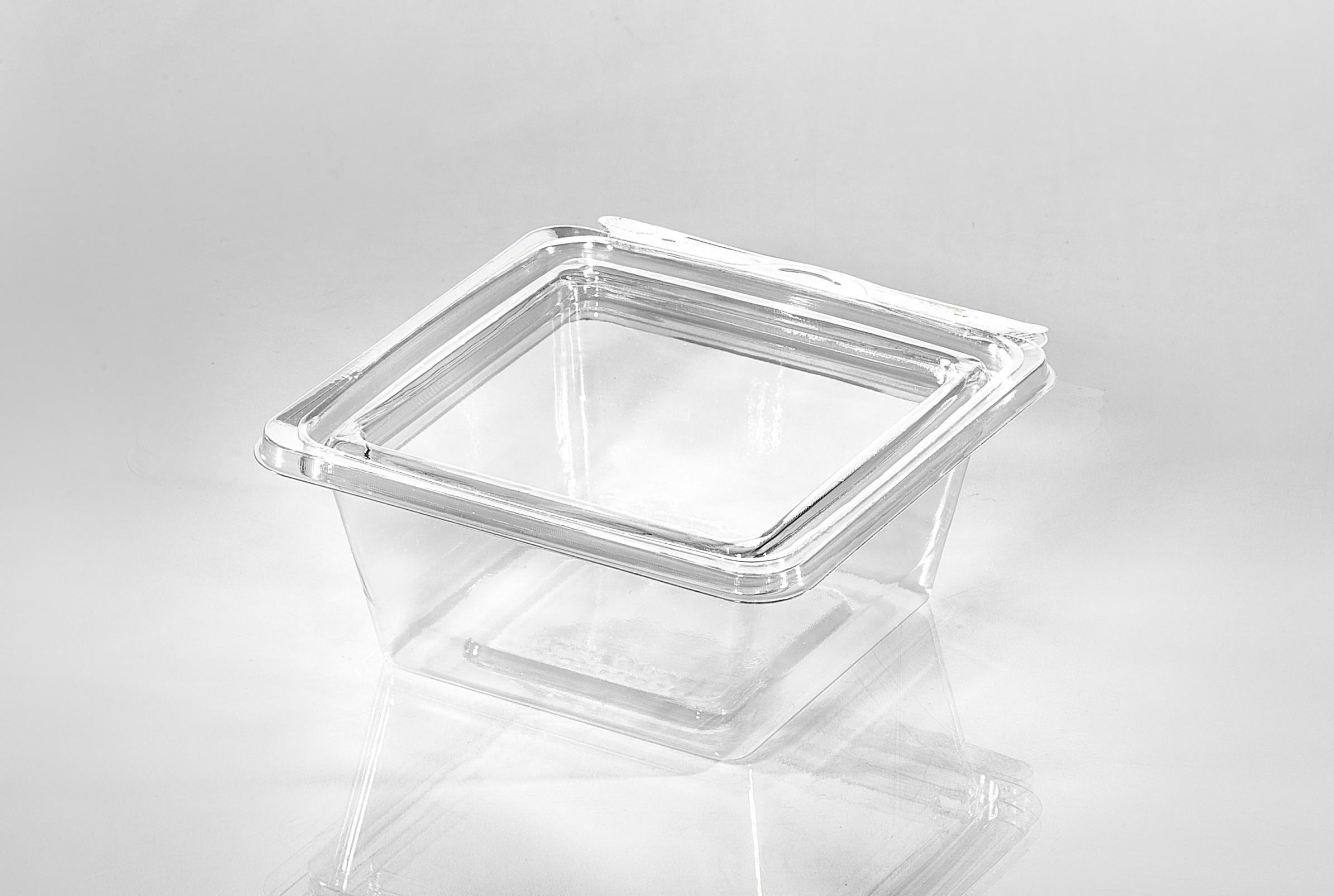 Bowl 10 OZ PET Clear Square Tamper-Evident 256/Case