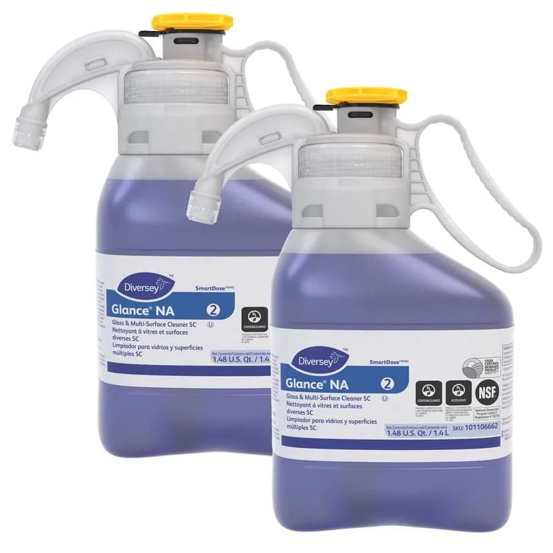 Glance® Odorless Glass Cleaner 1.4 L Multi Surface Liquid Kosher 2/Case