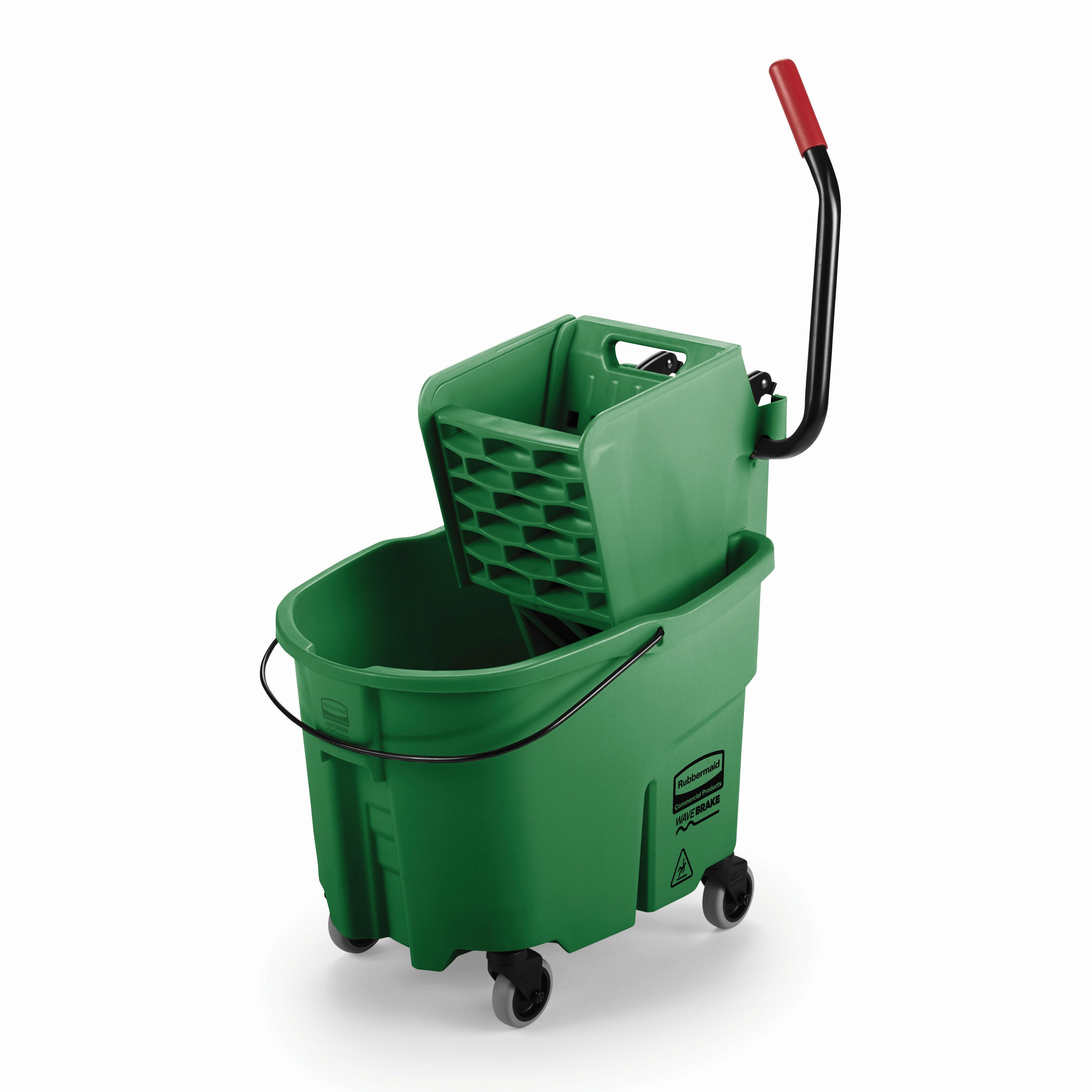WaveBrake® Mop Bucket & Wringer 35 QT Plastic Green Side Press 1/Each