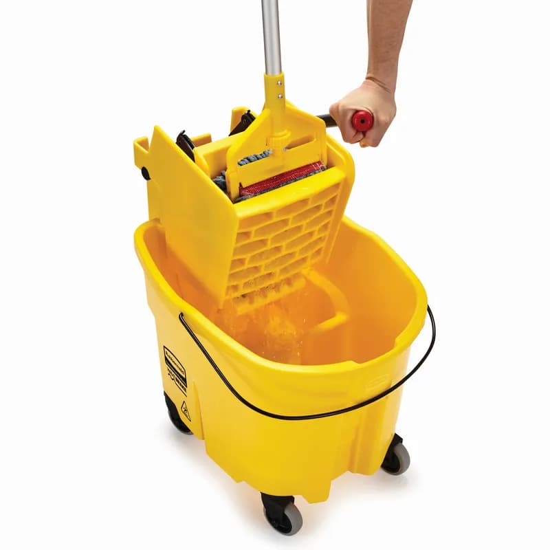 WaveBrake® Mop Bucket & Wringer 35 QT Plastic Green Side Press 1/Each