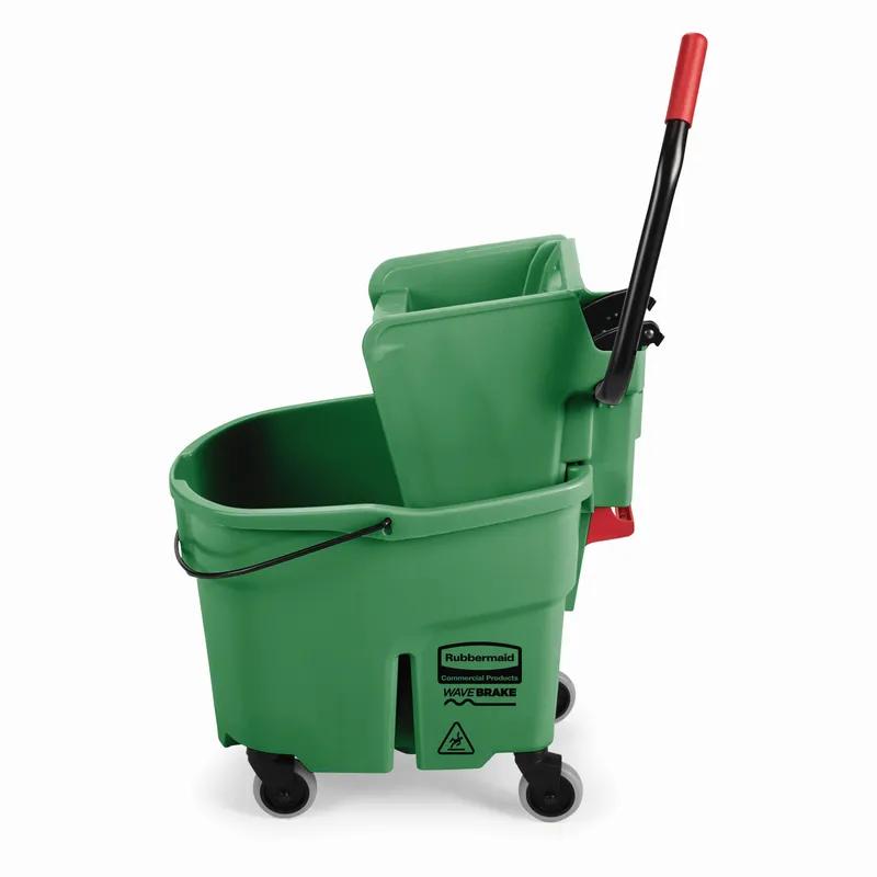 WaveBrake® Mop Bucket & Wringer 35 QT Plastic Green Side Press 1/Each