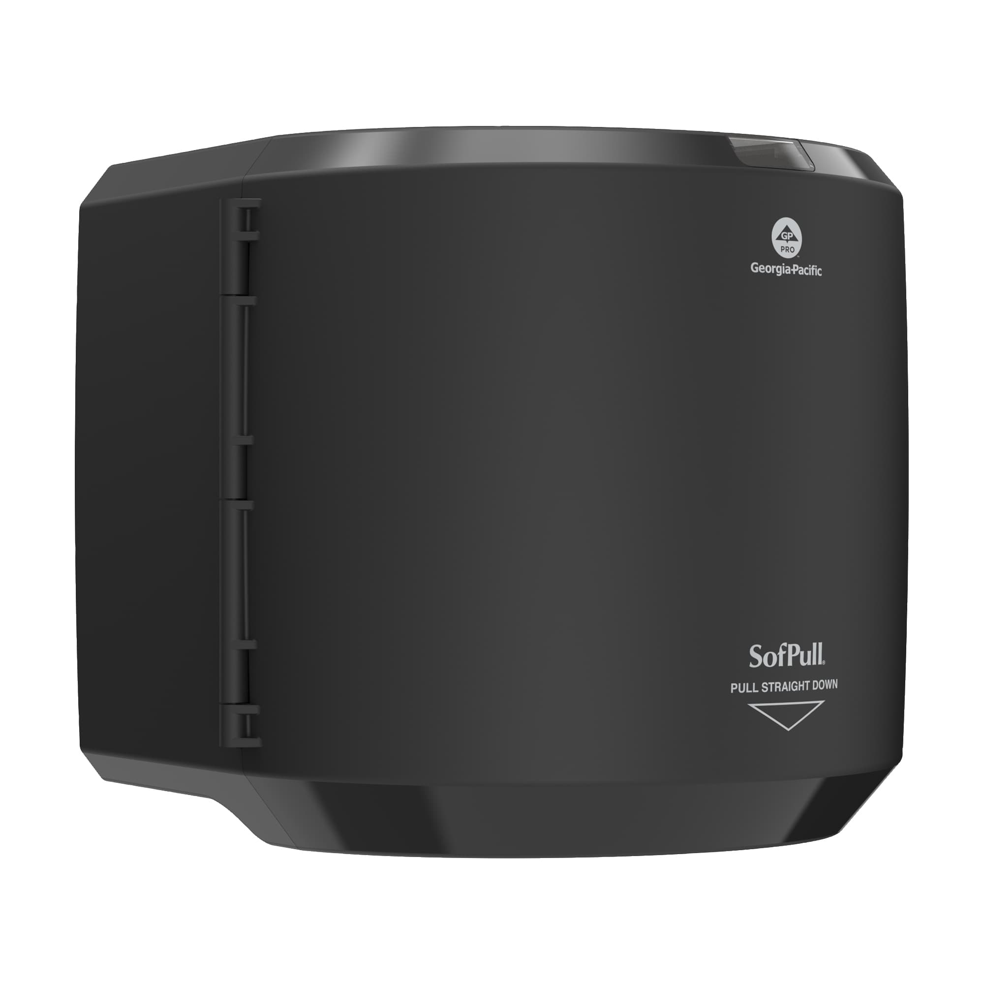 Sofpull® Paper Towel Dispenser Plastic Wall Mount, Locking Black Centerpull High Capacity Viewing Window 1/Each