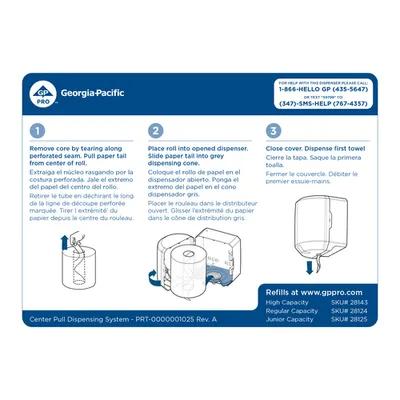 Sofpull® Paper Towel Dispenser Plastic Wall Mount, Locking Black Centerpull High Capacity Viewing Window 1/Each