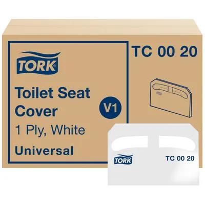Tork Toilet Seat Cover V1 14.5X9.5 IN 14.5X9.5 IN White Half-Fold Universal Refill 12/Case
