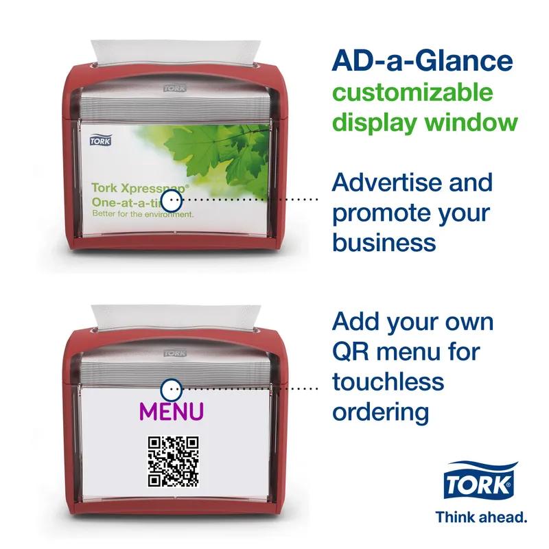 Tork Xpressnap® Napkin Dispenser 5.6X7.9X6.7 IN Red Plastic Tabletop 1/Each