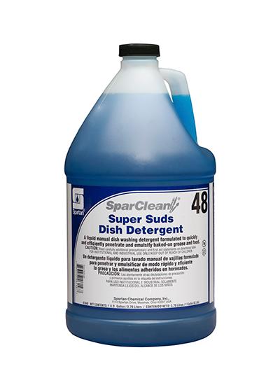 SparClean® Super Suds 48 Clean Scent Manual Dish Detergent 1 GAL Neutral Liquid 4/Case