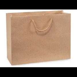 Shopper Bag 13X5X10 Kraft Pinstripe With Handle 100/Case