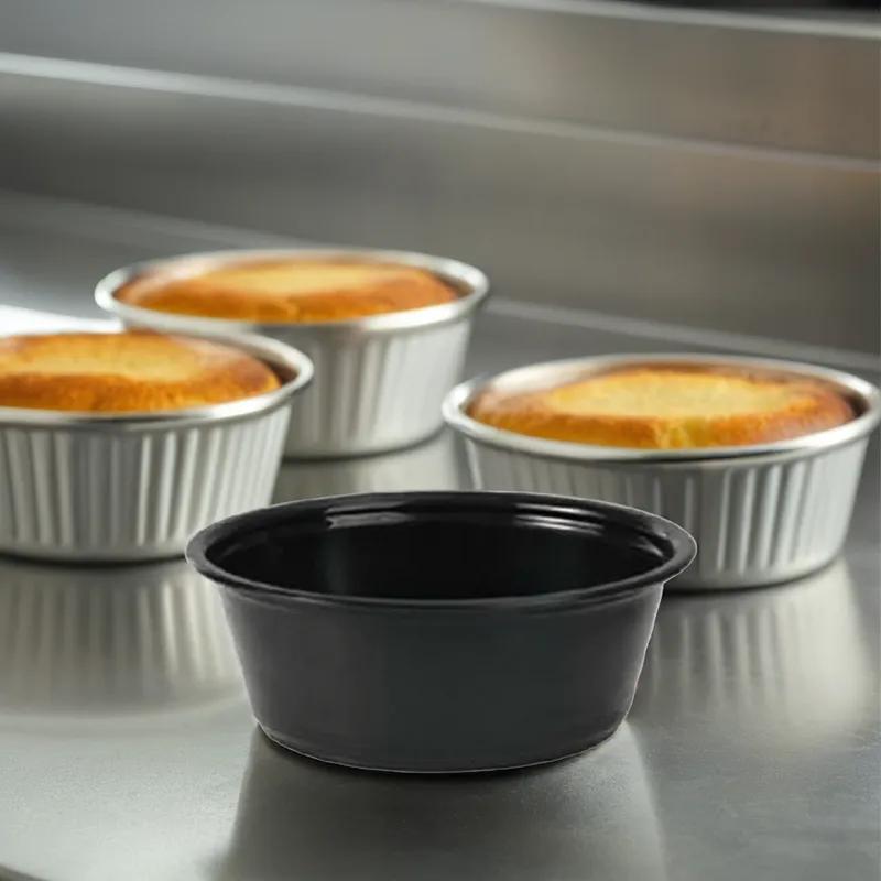 Victoria Bay Souffle & Portion Cup 1.5 OZ PP Black Round 2500/Case