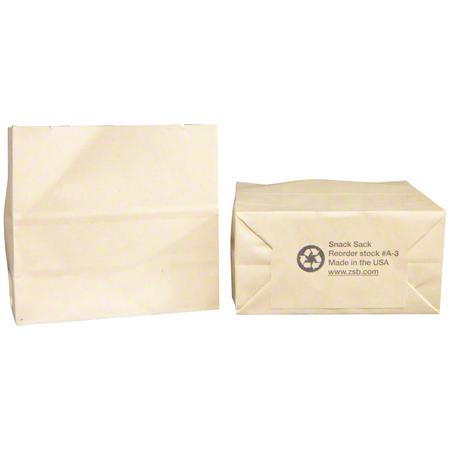 Bagcraft® Snack Bag 3.5X1.75X3.375 IN Wax Coated Paper Kraft Grease Resistant 1000/Case
