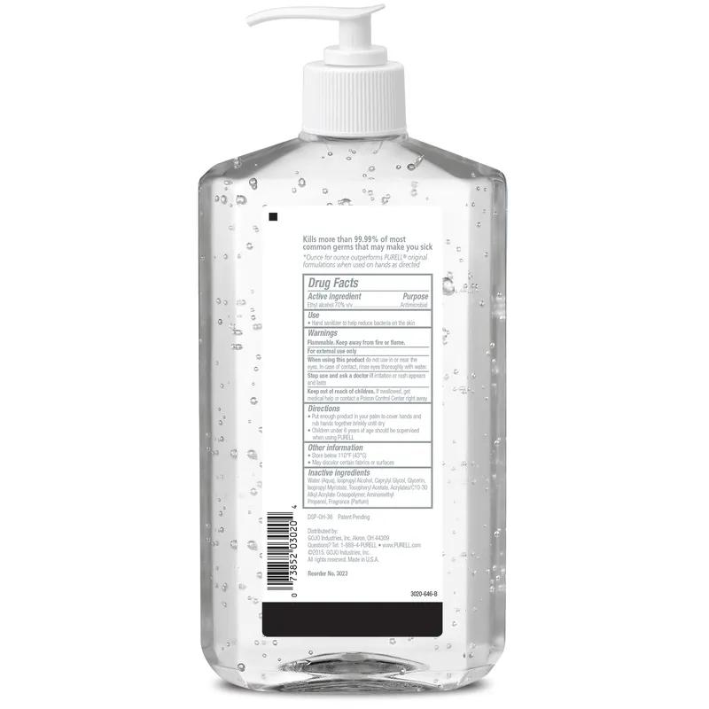 Purell® Hand Sanitizer Pump Bottle 20 OZ 2.01X3.66X8.2 IN Clean Scent 1/Each