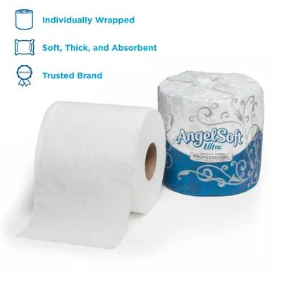 Angel Soft Professional® Toilet Paper & Tissue Roll 4.05X4.5 IN 2PLY White  Embossed Premium 400 Sheets/Roll 20 Rolls/Case