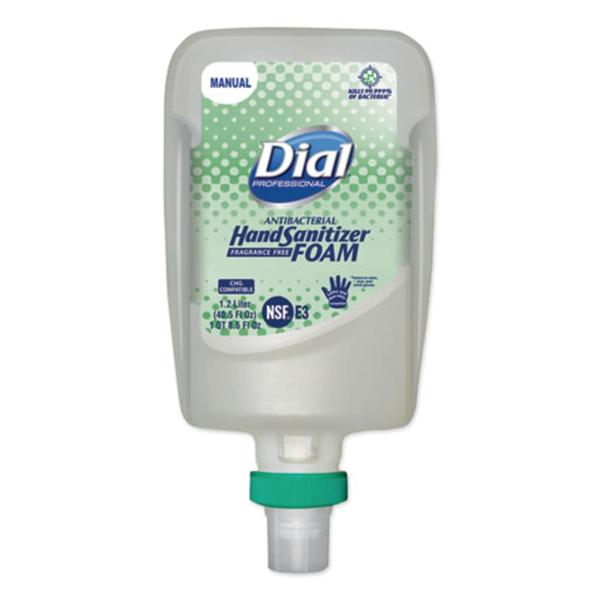 Dial Hand Sanitizer Foam 1.2 L Unscented Clear Refill 3/Case