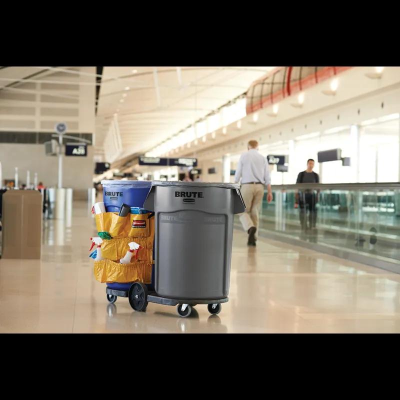 Brute® 1-Stream Trash Can 28.03X24.09X31.3 IN 44 GAL Blue Resin Vented Food Safe 1/Each