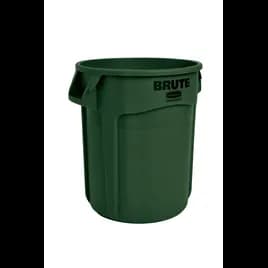 Brute® Trash Can 22.34X19.38X22.88 IN 20 GAL Dark Green Round Resin Vented Without Lid 1/Each
