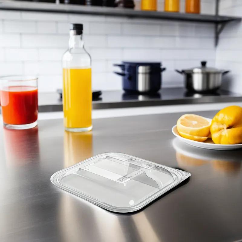 Thermosource Tooling Lid Dome 3 Compartment Clear For Container Anti-Fog 400/Case