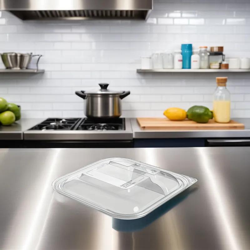 Thermosource Tooling Lid Dome 3 Compartment Clear For Container Anti-Fog 400/Case